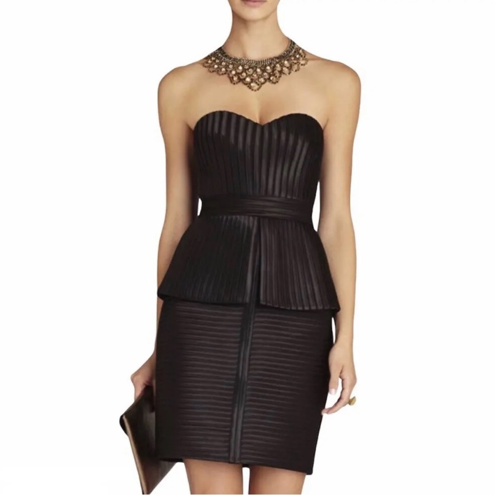 Black Satin BCBG Cocktail Dress
